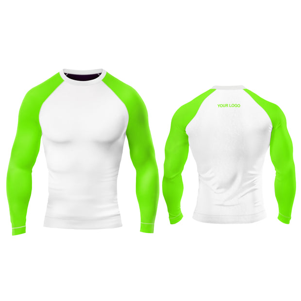 Rash Guard T-Shirts -  Raglan Custom Logo & Team Colors