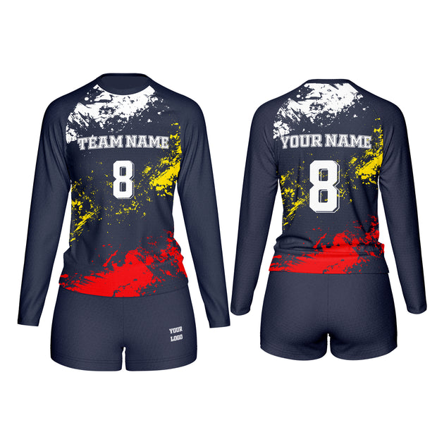 Volleyball Uniforms – Splatter Custom Logos, Colors & Patterns