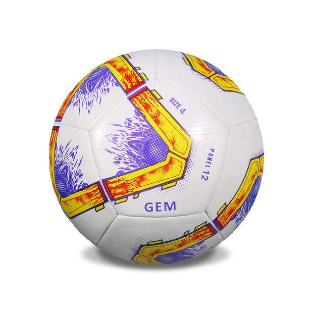GEM Size Junior Soccer Ball – Size 4, Thread-Winded, 12 Panels for Junior Training/Competition