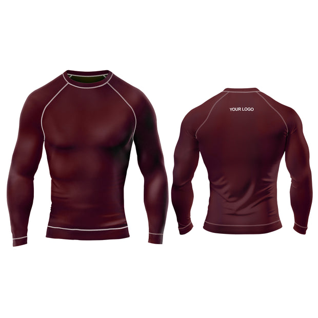 Rash Guard T-Shirts - Accents Custom Logo & Team Colors