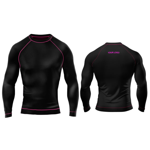 Rash Guard T-Shirts - Accents Custom Logo & Team Colors