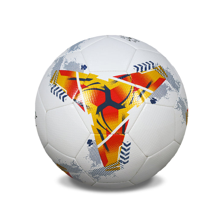 CORAL HYBRID Competition Soccer Ball – Size 5, Thread-Winded, 32 Panels for Junior Training/Competition