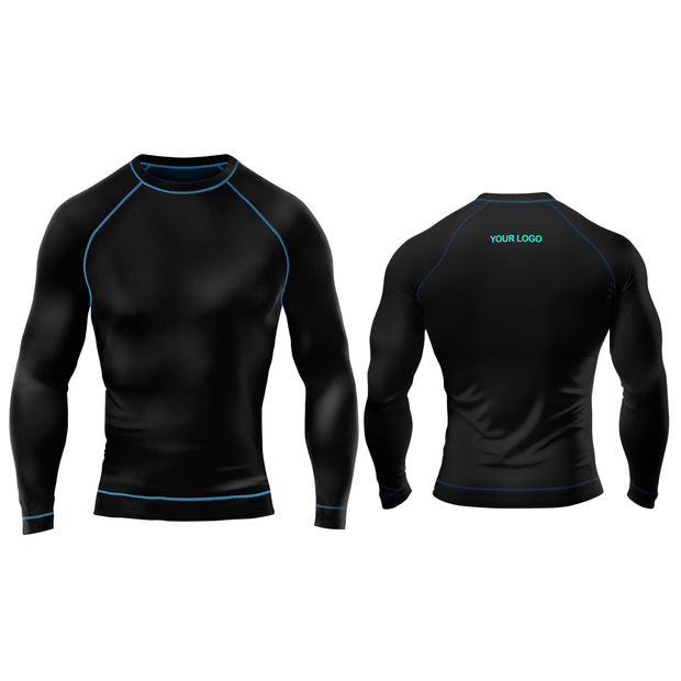 Rash Guard T-Shirts - Accents Custom Logo & Team Colors