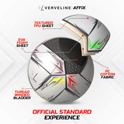 AFFIX Entry Level Soccer Ball – Size 5, Thread-Winded, 20 Panels for Junior Training/Competition