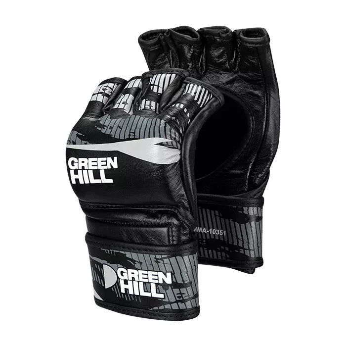 MMA Gloves – Genuine Leather Grappling, Kickboxing, Training & Sparring Fight Gloves