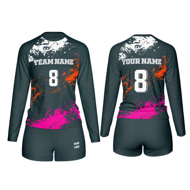 Volleyball Uniforms – Splatter Custom Logos, Colors & Patterns