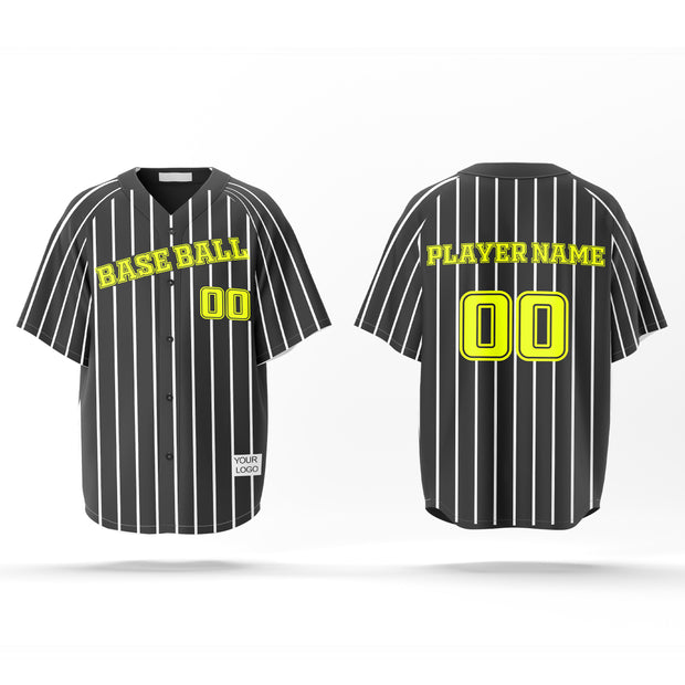 Baseball Jerseys – Pinstriped Custom Colors, Logos & Printing