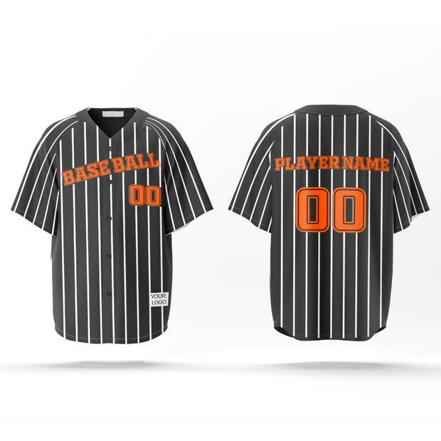 Baseball Jerseys – Pinstriped Custom Colors, Logos & Printing