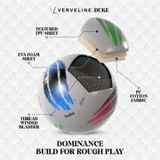 DUKE Junior Soccer Ball – Size 4, Thread-Winded, 12 Panels for Junior Training/Competition