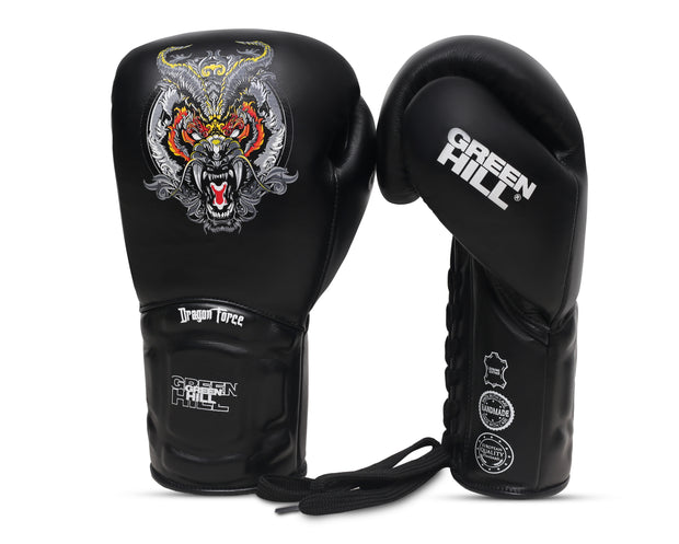 DRAGON FORCE Boxing Gloves – High-Quality Genuine Leather for Training, Punching & Sparring
