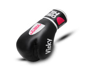 VICKY Boxing Gloves for Girls & Women – Designed for Small Hands, Carbon Look, Artificial Leather