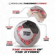 THERMO STRIKE Competition Soccer Ball – Size 5, Thermo-Bonded, 32 Panels for Junior Training/Competition