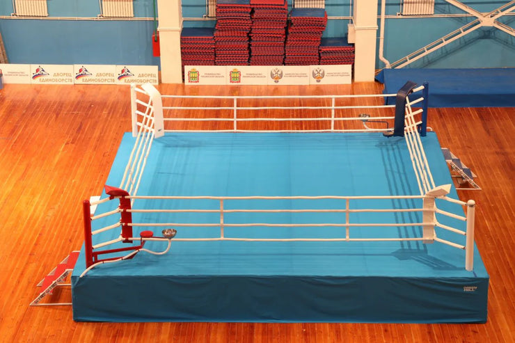 AIBA Approved Boxing Ring – RRP Model with High-Quality Steel Pipes and Wooden Platform
