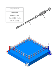 AIBA Approved Boxing Ring – RRP Model with High-Quality Steel Pipes and Wooden Platform