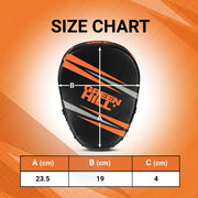 TEK-7 Focus Mitts – Curved Design with GEL-X Shock Absorbent Padding in Artificial Leather