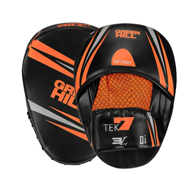 TEK-7 Focus Mitts – Curved Design with GEL-X Shock Absorbent Padding in Artificial Leather